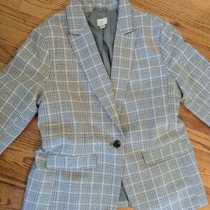 a new day Gray Checkered Women's Blazer